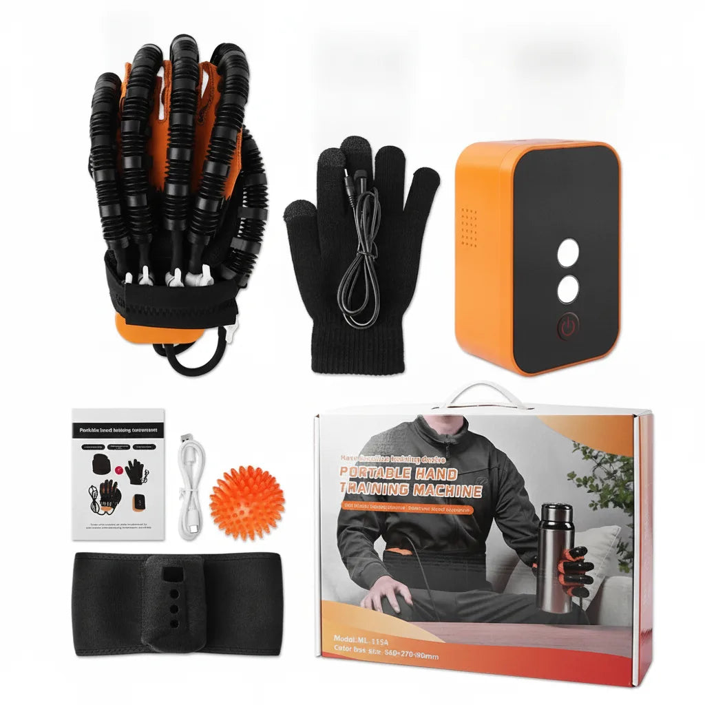 Handtrainer-Handschuh mit pneumatischer Fingerbewegung