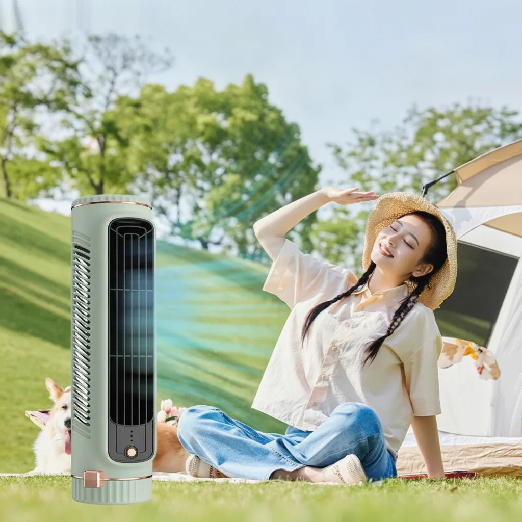 Turmventilator flügellos mit 360°-Luftzirkulation