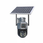 Solar-Überwachungskamera mit Dual-Objektiv und 4K-Auflösung