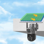 Solar-Überwachungskamera mit Dual-Objektiv und 4K-Auflösung