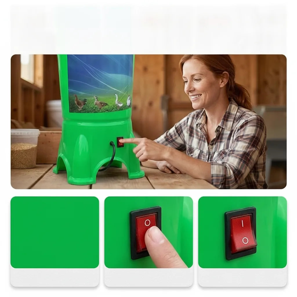Elektrische Futtermühle für Geflügel – Körner & Grünfutter