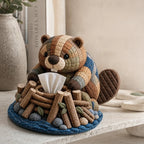 DIY Tierfigur Taschentuchbox Bastelset mit Patchwork-Design