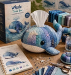 DIY Tierfigur Taschentuchbox Bastelset mit Patchwork-Design