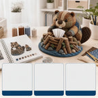 DIY Tierfigur Taschentuchbox Bastelset mit Patchwork-Design