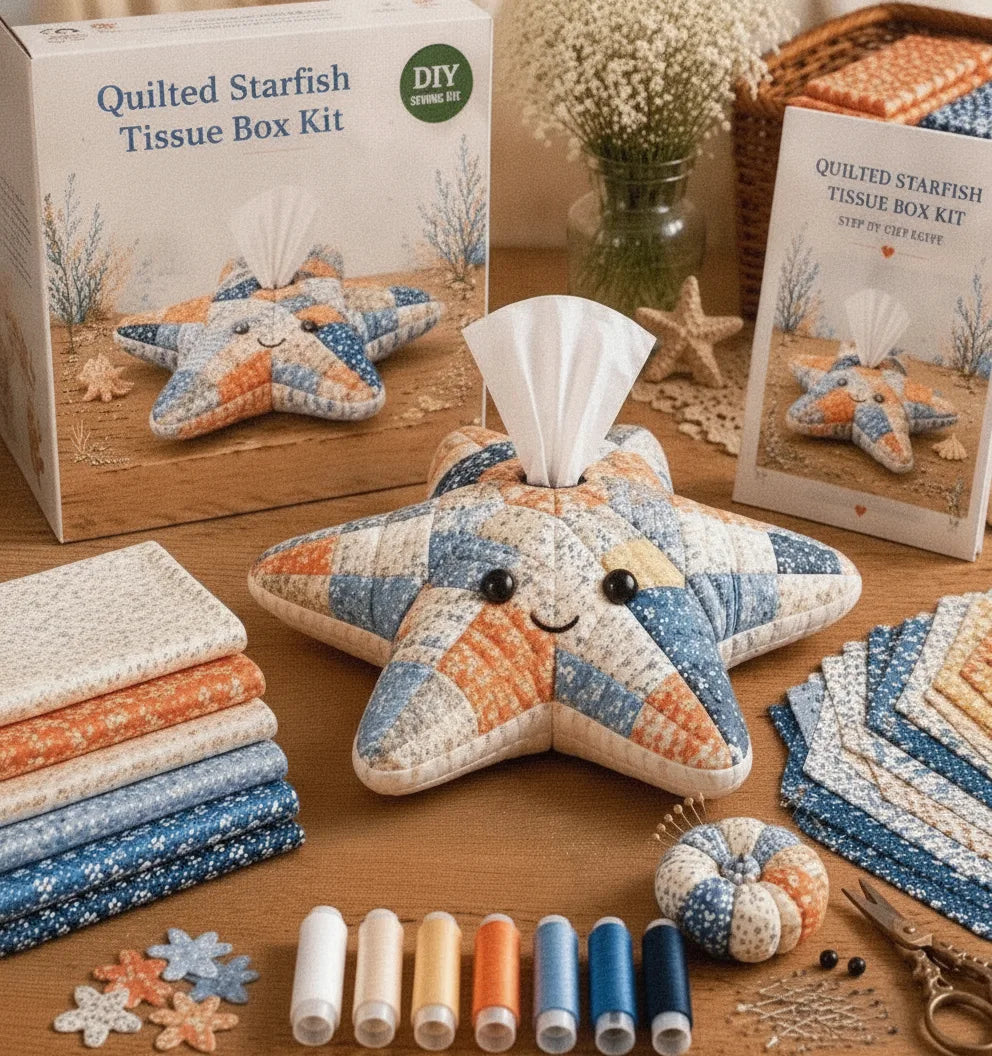 DIY Tierfigur Taschentuchbox Bastelset mit Patchwork-Design