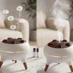 Aroma-Diffuser mit Quallen-Nebeleffekt und Holzfüssen