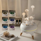 Aroma-Diffuser mit Quallen-Nebeleffekt und Holzfüssen