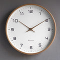 Skandinavische Wanduhr Holz mit lautlosem Quarz-Uhrwerk
