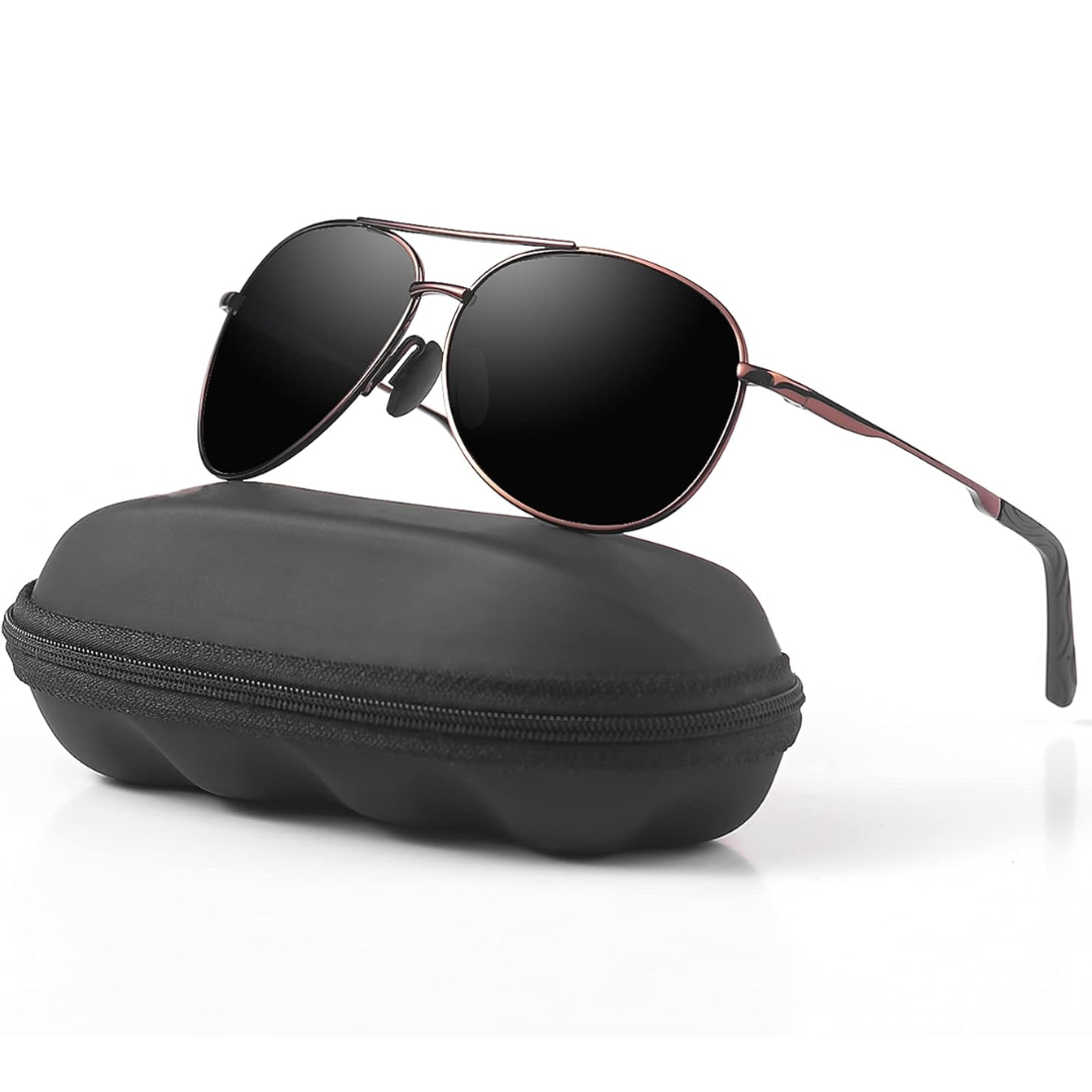 Polarisierte Aviator-Sonnenbrille aus Metall