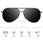 Polarisierte Aviator-Sonnenbrille aus Metall