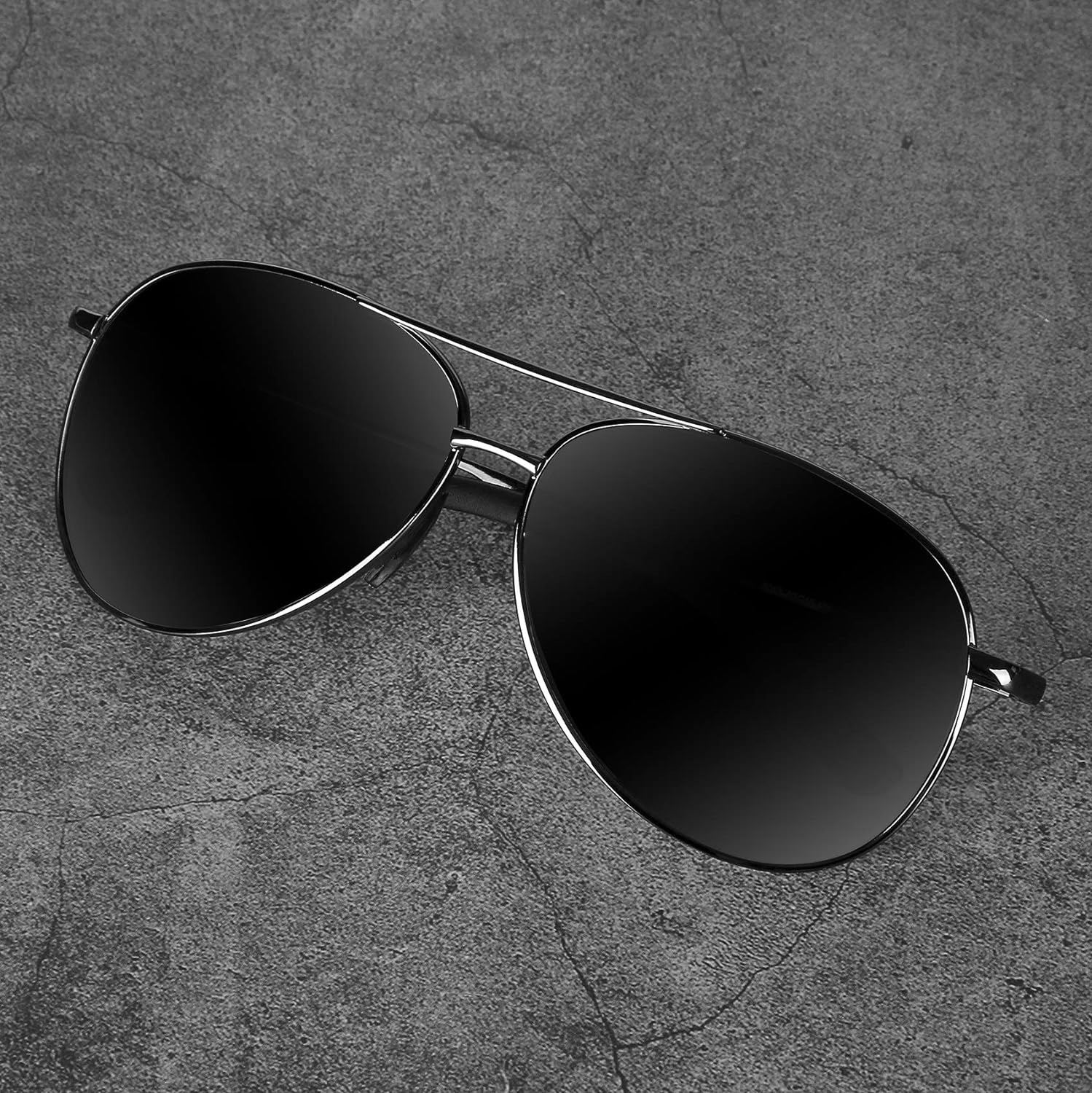 Polarisierte Aviator-Sonnenbrille aus Metall
