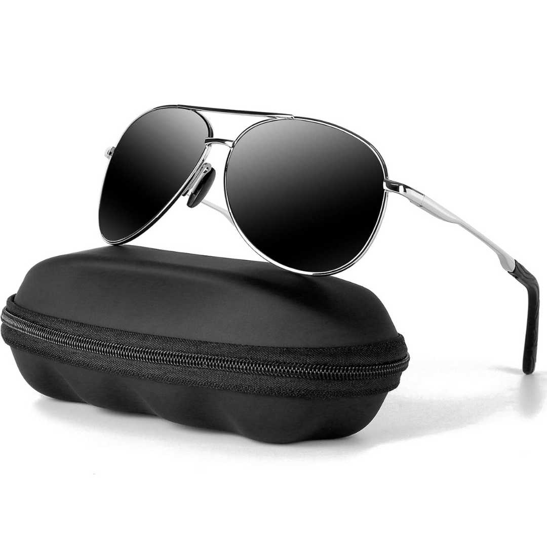 Polarisierte Aviator-Sonnenbrille aus Metall