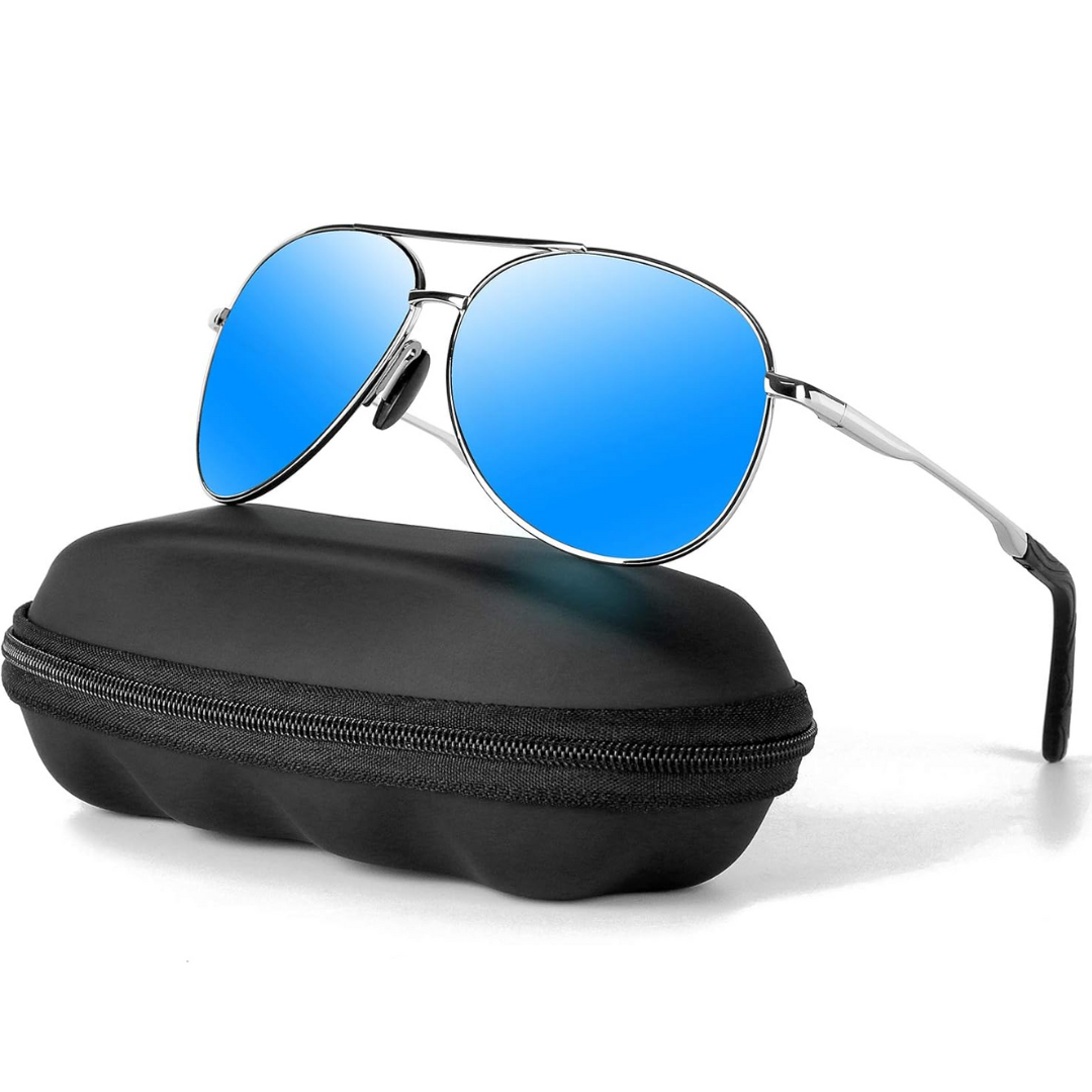 Polarisierte Aviator-Sonnenbrille aus Metall