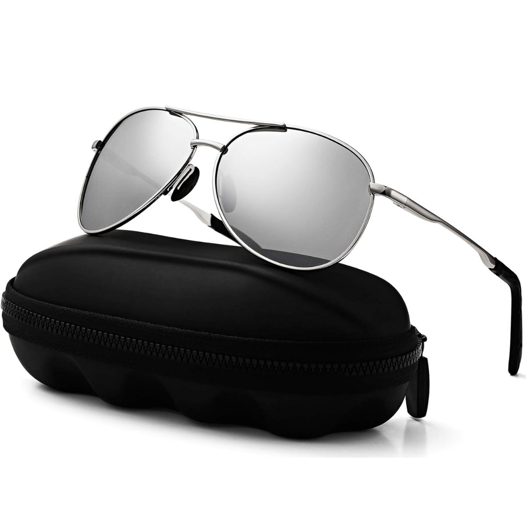 Polarisierte Aviator-Sonnenbrille aus Metall