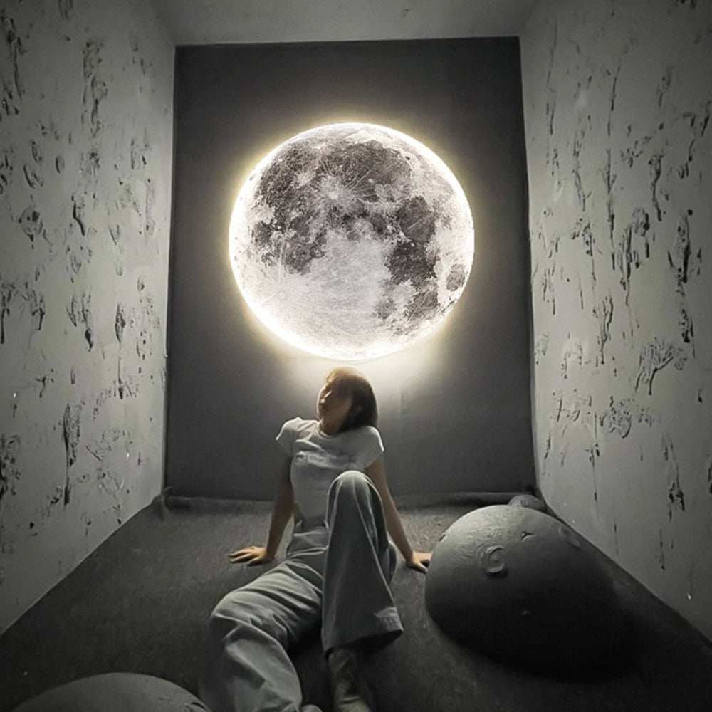 3D Mond Deckenleuchte mit Dimmfunktion