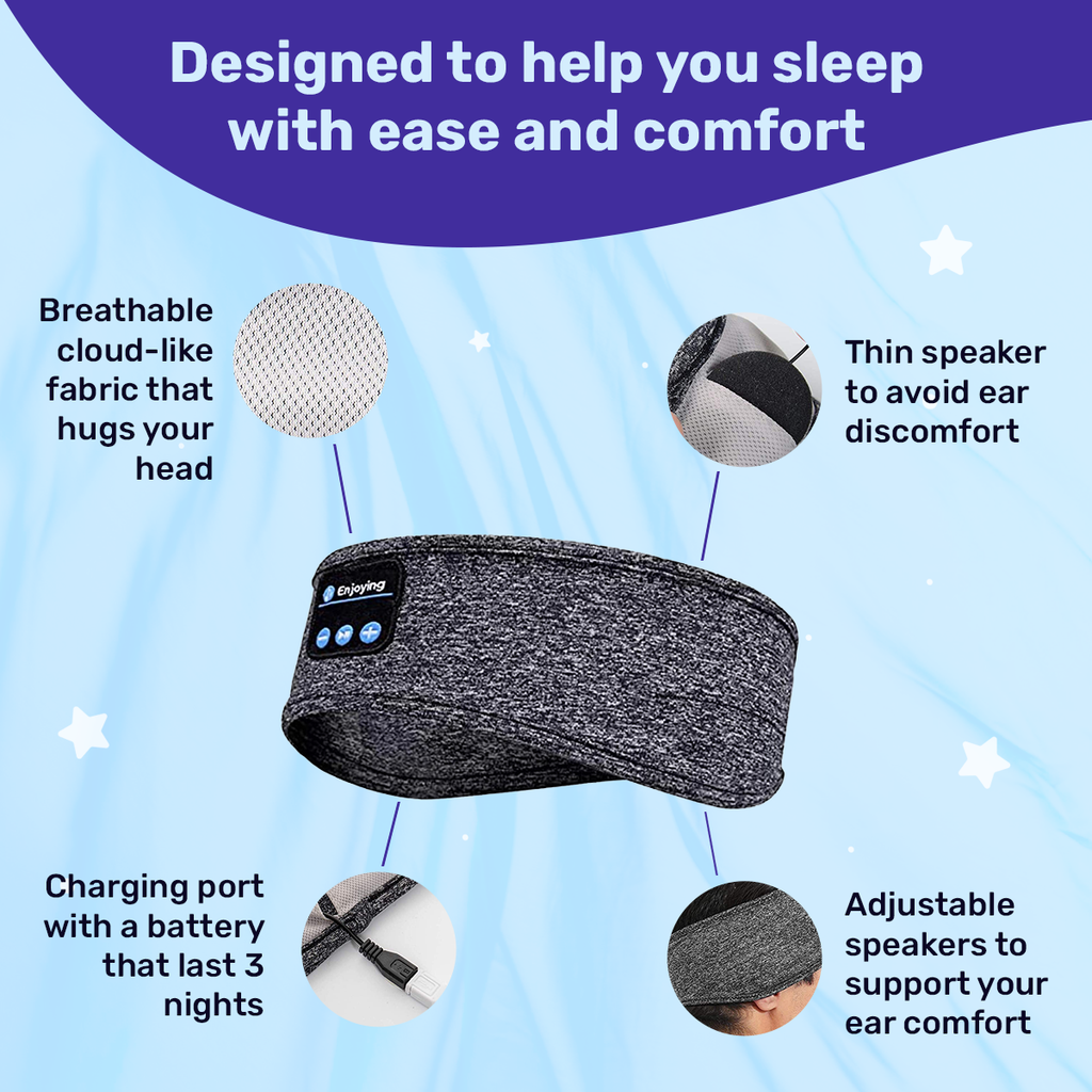 Bluetooth-Schlafkopfhörer mit weichem Stirnband