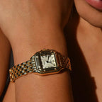 Vintage Luxe Armbanduhr mit Edelstahlgehäuse