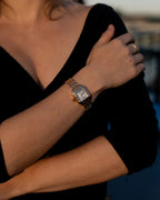 Vintage Luxe Armbanduhr mit Edelstahlgehäuse