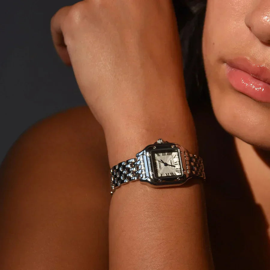 Vintage Luxe Armbanduhr mit Edelstahlgehäuse