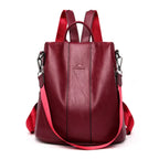 Diebstahlsicherer Rucksack aus Kunstleder – Wandelbar zur Schultertasche