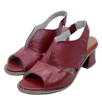 Ledersandalen mit Absatz und Komfortfussbett