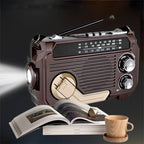 Tragbares Radio mit Handkurbel, Solar und Bluetooth