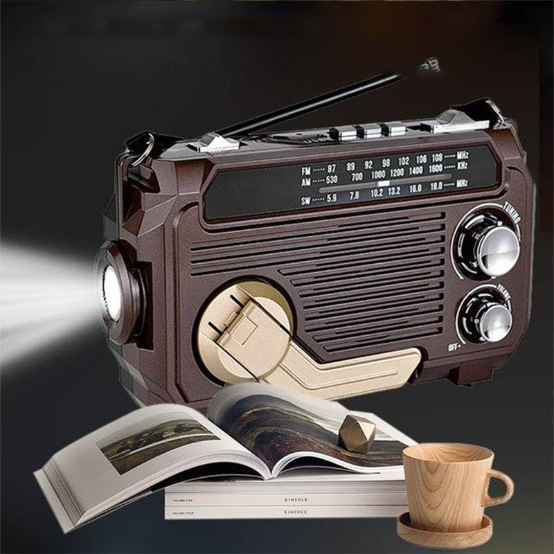 Tragbares Radio mit Handkurbel, Solar und Bluetooth
