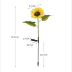 Solar-Sonnenblumen-Gartenleuchte mit warmweissem LED-Licht