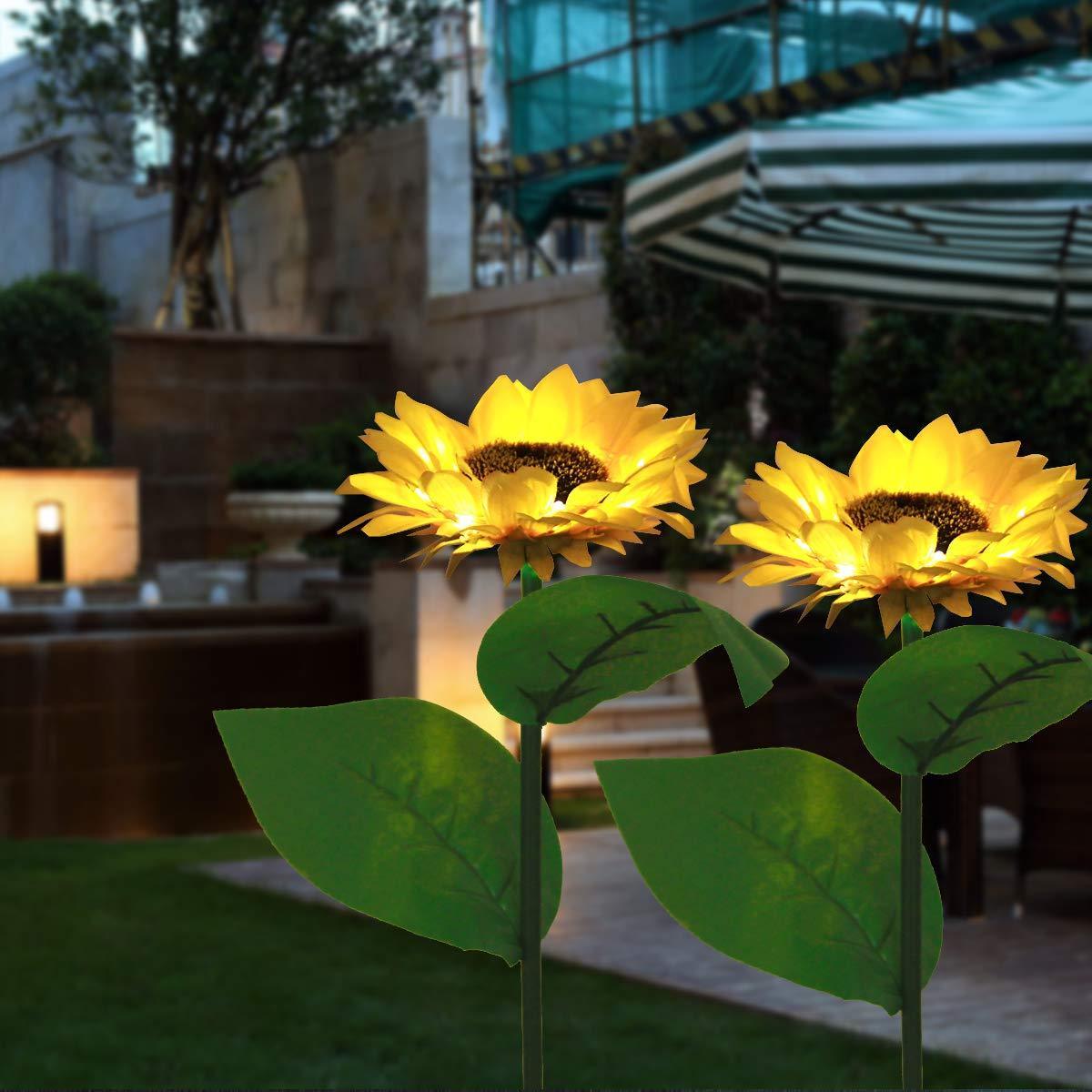 Solar Sonnenblumenleuchten mit LED-Beleuchtung für den Garten