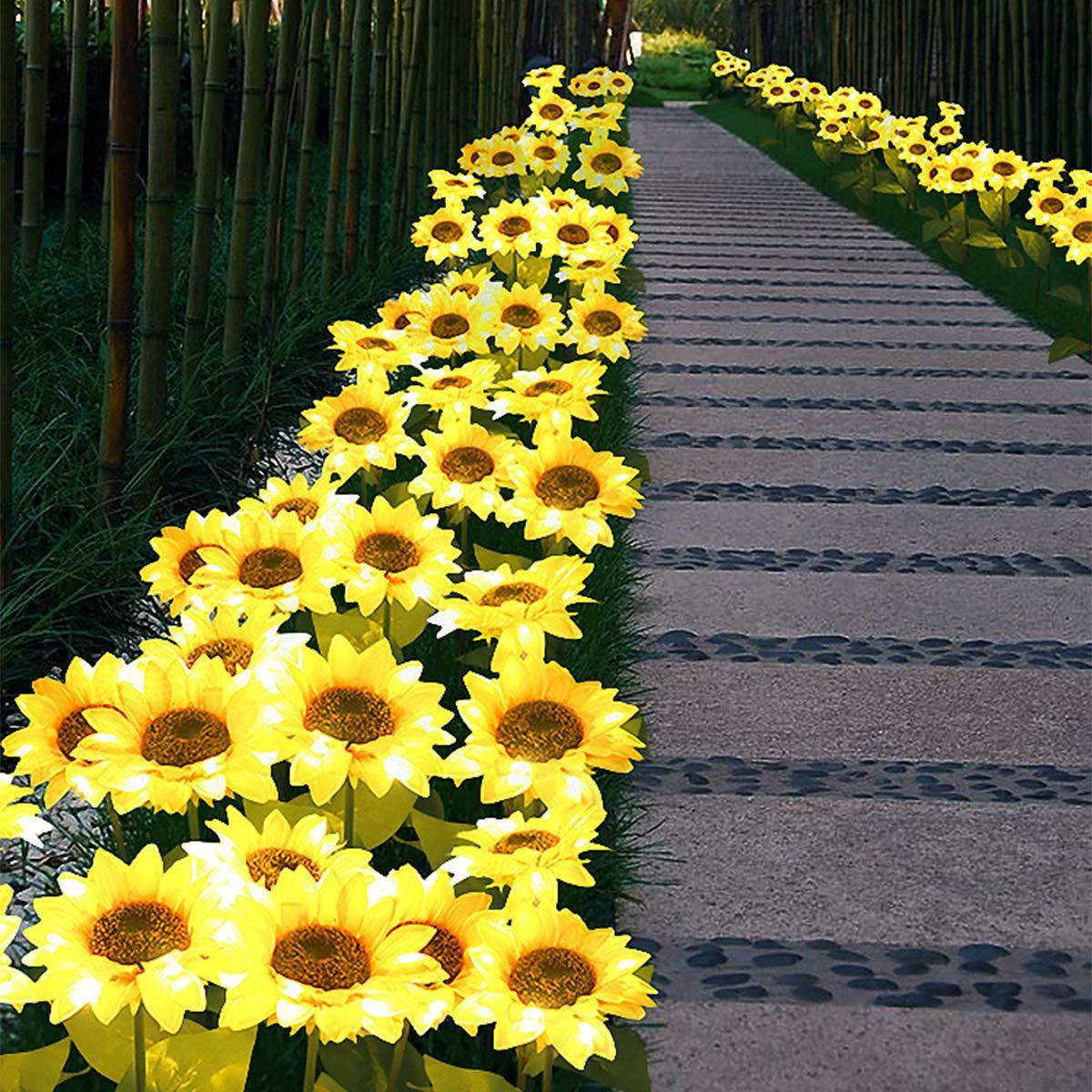 Solar Sonnenblumenleuchten mit LED-Beleuchtung für den Garten