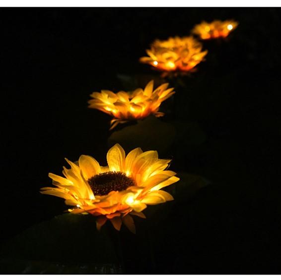 Solar Sonnenblumenleuchten mit LED-Beleuchtung für den Garten