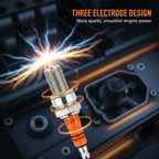 Zündkerze D8TC Dreielektroden-Design – Hochleistung