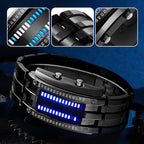 Digitale LED-Binäruhr mit wasserdichtem Edelstahl-Gehäuse