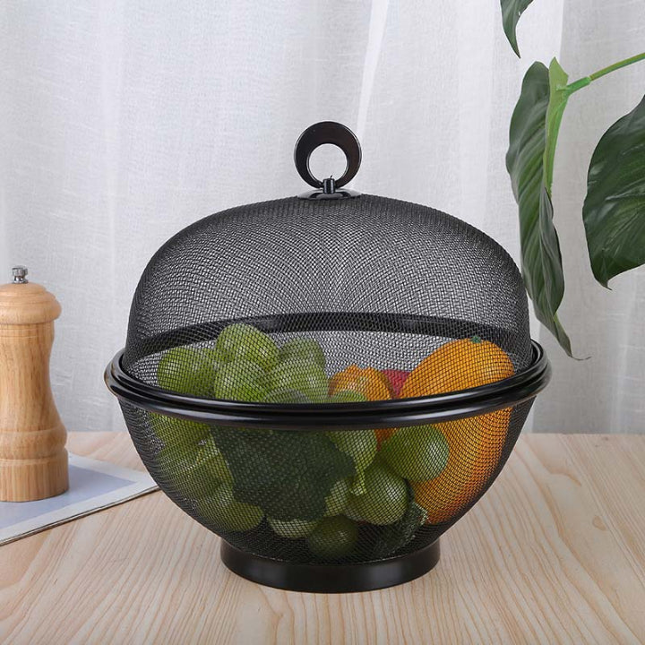 Obstkorb mit Netzdeckel und Siebfunktion