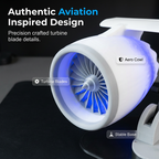 Turbo-Ventilator mit Jet-Engine Design und LED-Beleuchtung