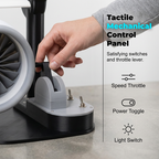 Turbo-Ventilator mit Jet-Engine Design und LED-Beleuchtung