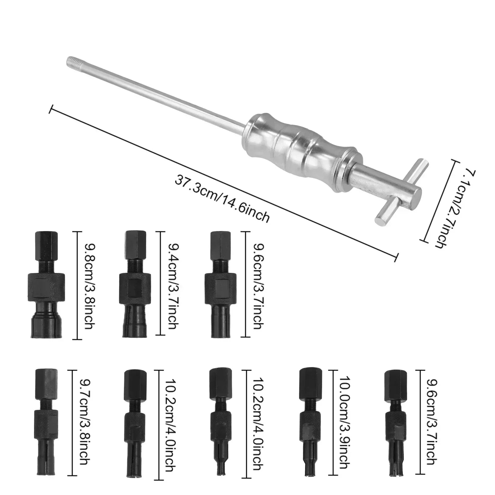 Blindloch-Innenlagerpuller Set mit Gleithammer, 8–32 mm, 9-teilig