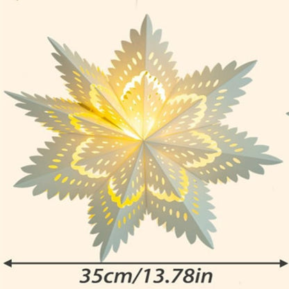 Leuchtende Schneeflocken-Weihnachtslaterne – Warmweißes Licht für gemütliche Winterabende