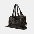 Handtasche aus PU-Leder mit Vintage-Waschung