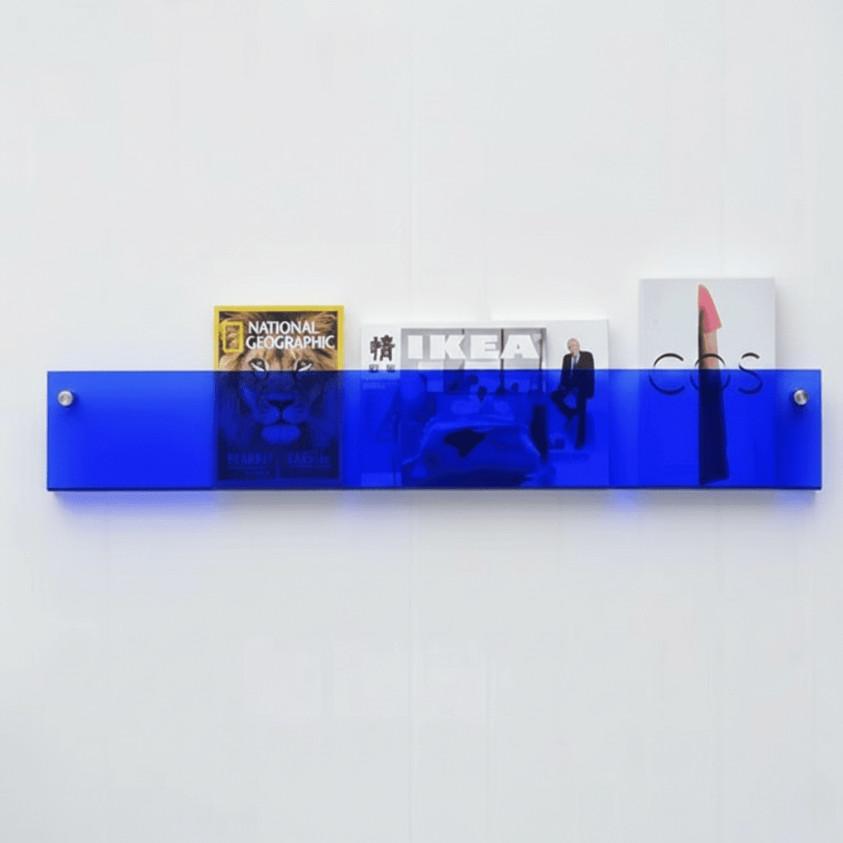 Zeitschriftenregal für die Wand aus Acryl