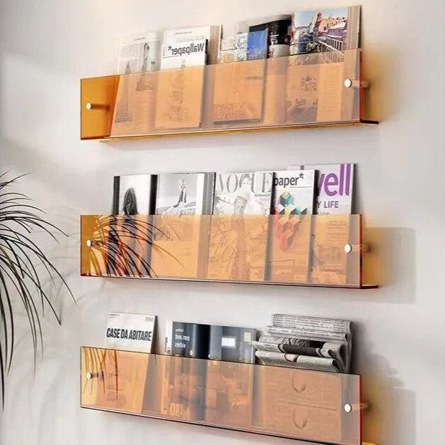 Zeitschriftenregal für die Wand aus Acryl
