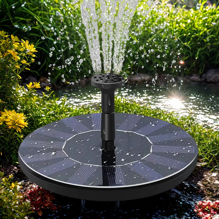 Solar-Springbrunnen schwimmend für Gartenteich, Ø 17 cm