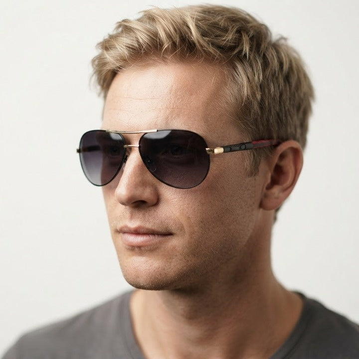 Sonnenbrille Vintage Aviator Polarisiert mit UV400 Schutz