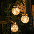 Solar-Gartenleuchte mit Crackle-Glas